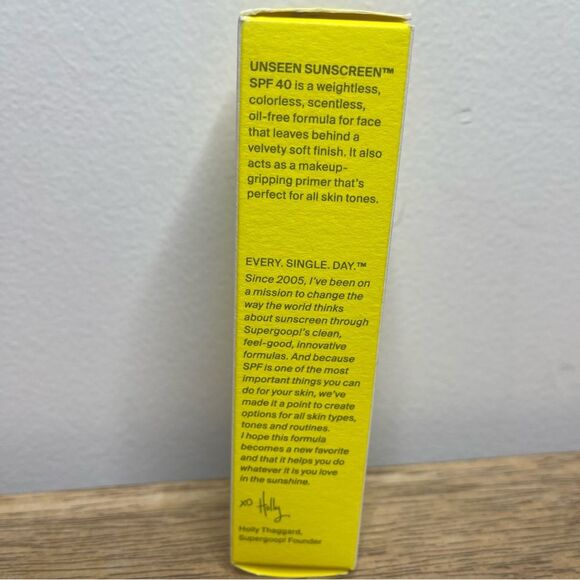 Supergoop! Unseen Sunscreen SPF 40 Weightless Clean Vegan Oil Free Sealed 1.7 Oz - Picture 2 of 9